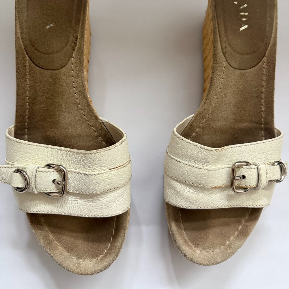 Vintage Prada Wedge Sandals | Early 1990s | Made in Italy